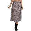 imageLYANER Womens Casual Boho Printed High Waist Side Split Hem Zipper Midi SkirtLeopard