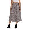 imageLYANER Womens Casual Boho Printed High Waist Side Split Hem Zipper Midi SkirtLeopard