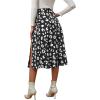 imageLYANER Womens Casual Boho Printed High Waist Side Split Hem Zipper Midi SkirtLeopard Black