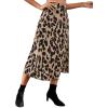 imageLYANER Womens Casual Boho Printed High Waist Side Split Hem Zipper Midi SkirtLeopard a