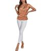imageLYANER Womens Satin Silk Wrap V Neck Cap Sleeve Elegant Workwear Blouse Shirt TopBrown