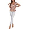 imageLYANER Womens Satin Silk Wrap V Neck Cap Sleeve Elegant Workwear Blouse Shirt TopPink