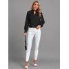 imageLYANER Womens Twist Hollow Out Front Mock Neck Keyhole Back Long Sleeve Office Blouse Shirt TopBlack