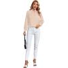 imageLYANER Womens Twist Hollow Out Front Mock Neck Keyhole Back Long Sleeve Office Blouse Shirt TopKhaki
