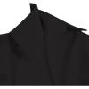 imageLYANER Womens Collar V Neck Blouse Long Sleeve Button Down Split Hem Long Shirt TopBlack