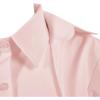 imageLYANER Womens Collar V Neck Blouse Long Sleeve Button Down Split Hem Long Shirt TopPink