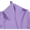 imageLYANER Womens Collar V Neck Blouse Long Sleeve Button Down Split Hem Long Shirt TopPurple