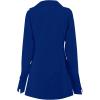 imageLYANER Womens Collar V Neck Blouse Long Sleeve Button Down Split Hem Long Shirt TopRoyal Blue