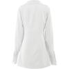 imageLYANER Womens Collar V Neck Blouse Long Sleeve Button Down Split Hem Long Shirt TopWhite