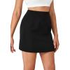 imageLYANER Womens High Waist Slim Fit Zipper Basic Short Bodycon Pencil Mini SkirtBlack