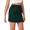 imageLYANER Womens High Waist Slim Fit Zipper Basic Short Bodycon Pencil Mini SkirtDark Green