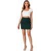 imageLYANER Womens High Waist Slim Fit Zipper Basic Short Bodycon Pencil Mini SkirtDark Green
