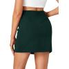 imageLYANER Womens High Waist Slim Fit Zipper Basic Short Bodycon Pencil Mini SkirtDark Green