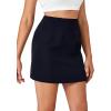 imageLYANER Womens High Waist Slim Fit Zipper Basic Short Bodycon Pencil Mini SkirtNavy Blue