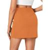 imageLYANER Womens High Waist Slim Fit Zipper Basic Short Bodycon Pencil Mini SkirtPumpkin Orange