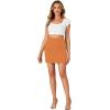 imageLYANER Womens High Waist Slim Fit Zipper Basic Short Bodycon Pencil Mini SkirtPumpkin Orange