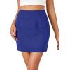 imageLYANER Womens High Waist Slim Fit Zipper Basic Short Bodycon Pencil Mini SkirtRoyal Blue
