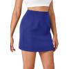 imageLYANER Womens High Waist Slim Fit Zipper Basic Short Bodycon Pencil Mini SkirtRoyal Blue