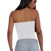 imageLYANER Womens Sexy Sweetheart Neck Sleeveless Tube Tops Strapless Bustier Corset Bodysuit TopPure White