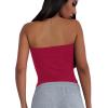 imageLYANER Womens Sexy Sweetheart Neck Sleeveless Tube Tops Strapless Bustier Corset Bodysuit TopRose