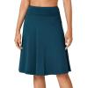 imageLYANER Womens Knee Length Skirt Lightweight Ruched High Waist Skirts Casual Flared SkirtBlue