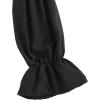 imageLYANER Womens Off Shoulder Ruffle Trim Puff Long Sleeve Tube Crop Blouse Shirt TopBlack