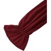 imageLYANER Womens Off Shoulder Ruffle Trim Puff Long Sleeve Tube Crop Blouse Shirt TopBurgundy