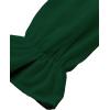 imageLYANER Womens Off Shoulder Ruffle Trim Puff Long Sleeve Tube Crop Blouse Shirt TopDark Green