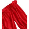 imageLYANER Womens Off Shoulder Ruffle Trim Puff Long Sleeve Tube Crop Blouse Shirt TopRed