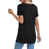 imageLYANER Womens Crewneck Short Sleeve Asymmetrical Hem Casual Basic Shirt TopBlack