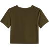 imageLYANER Womens Short Sleeve Twist Front Crop Tops Tee TShirt with PocketArmy Green