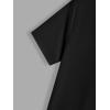 imageLYANER Womens Short Sleeve Twist Front Crop Tops Tee TShirt with PocketBlack