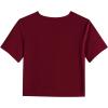 imageLYANER Womens Short Sleeve Twist Front Crop Tops Tee TShirt with PocketBurgundy