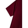 imageLYANER Womens Short Sleeve Twist Front Crop Tops Tee TShirt with PocketBurgundy