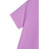 imageLYANER Womens Short Sleeve Twist Front Crop Tops Tee TShirt with PocketLavender