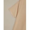 imageLYANER Womens Short Sleeve Twist Front Crop Tops Tee TShirt with PocketLight Khaki