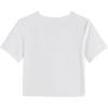 imageLYANER Womens Short Sleeve Twist Front Crop Tops Tee TShirt with PocketWhite