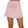 imageLYANER Womens Casual Floral Print Satin Silk High Waist Zipper Mini Short SkirtLight Pink