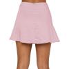 imageLYANER Womens Casual Floral Print Satin Silk High Waist Zipper Mini Short SkirtLight Pink