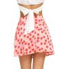 imageLYANER Womens Casual Floral Print Satin Silk High Waist Zipper Mini Short SkirtPink