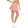 imageLYANER Womens Casual Floral Print Satin Silk High Waist Zipper Mini Short SkirtPink