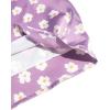 imageLYANER Womens Casual Floral Print Satin Silk High Waist Zipper Mini Short SkirtPurple