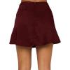 imageLYANER Womens Casual Floral Print Satin Silk High Waist Zipper Mini Short SkirtSolid Burgundy