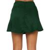 imageLYANER Womens Casual Floral Print Satin Silk High Waist Zipper Mini Short SkirtSolid Dark Green