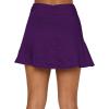 imageLYANER Womens Casual Floral Print Satin Silk High Waist Zipper Mini Short SkirtSolid Deep Purple