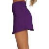 imageLYANER Womens Casual Floral Print Satin Silk High Waist Zipper Mini Short SkirtSolid Deep Purple