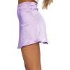imageLYANER Womens Casual Floral Print Satin Silk High Waist Zipper Mini Short SkirtSolid Lilac