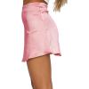 imageLYANER Womens Casual Floral Print Satin Silk High Waist Zipper Mini Short SkirtSolid Pink