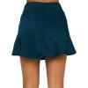 imageLYANER Womens Casual Floral Print Satin Silk High Waist Zipper Mini Short SkirtSolid Teal