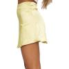 imageLYANER Womens Casual Floral Print Satin Silk High Waist Zipper Mini Short SkirtSolid Yellow